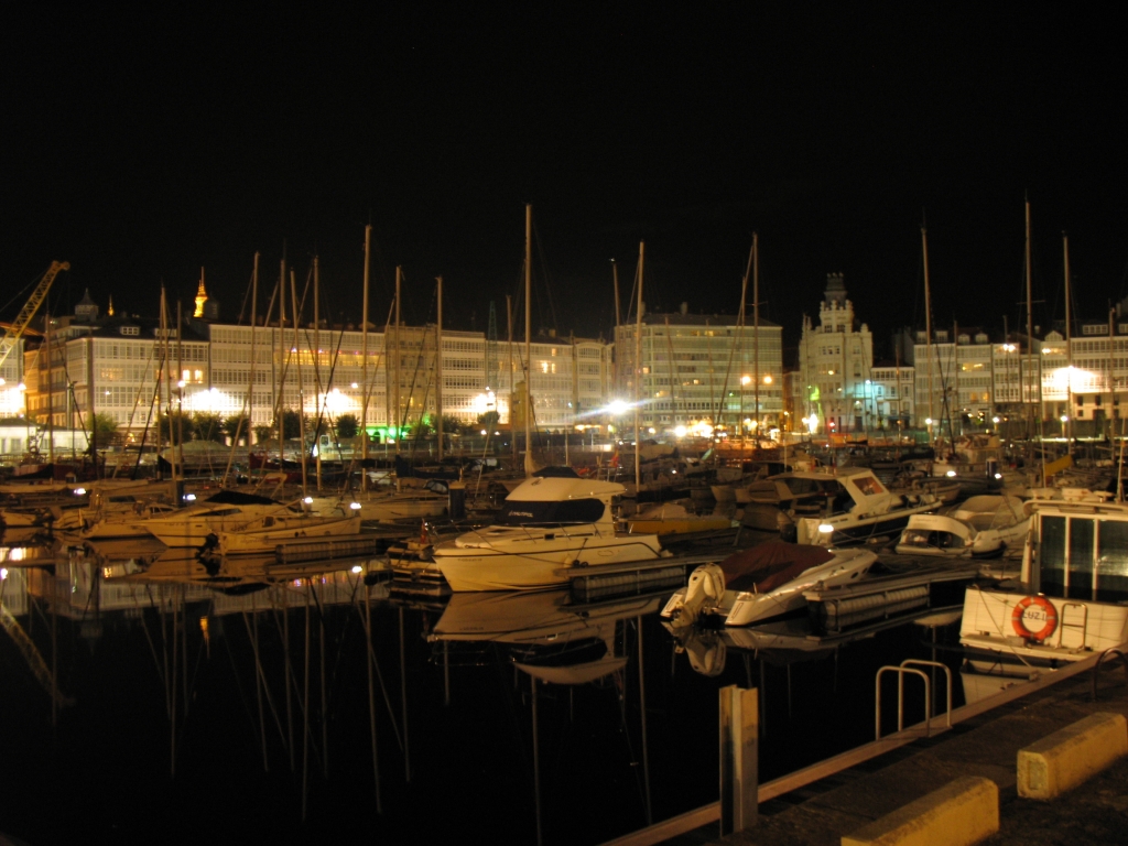 A Coruña bei Nacht
